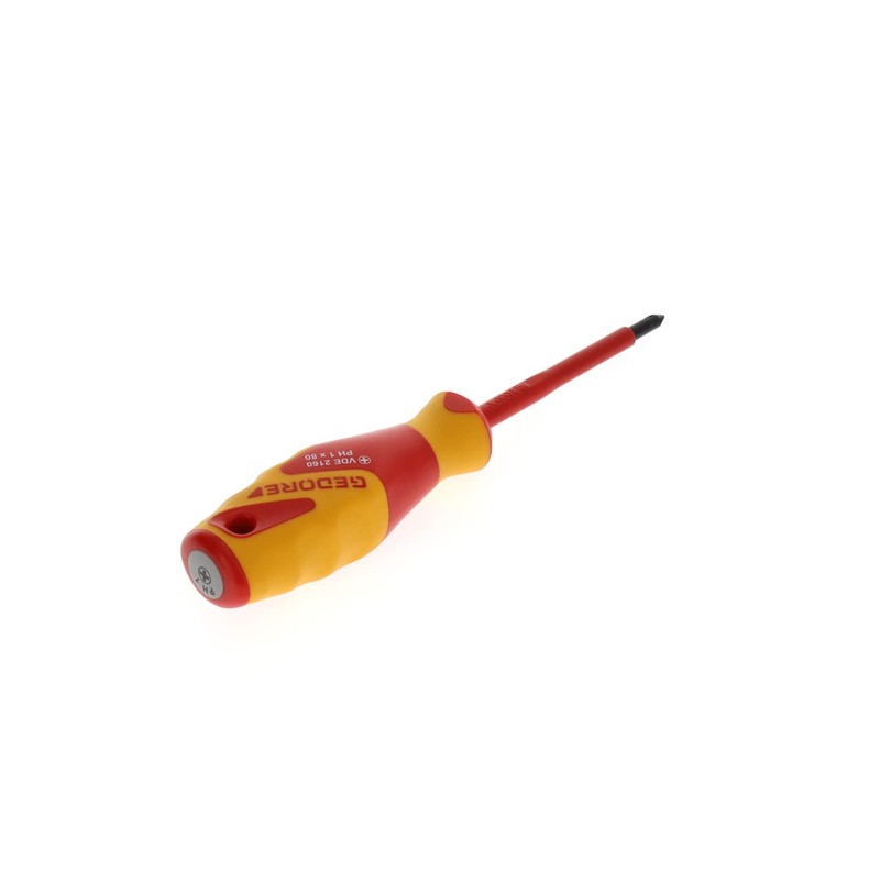 GEDORE VDE Screwdriver Phillips PH1, Screwdriver 1000 V Insulated, Length