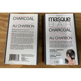 masque BAR 2 Boxes Masque Bar Charcoal Face Mask Brightening Cosmetic 6 Total Masks