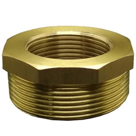 Mdingbao-Brass Connector Fitting 1/8" 1/4" 3/8" 1/2" 3/4" 1" BSP Female to Male Thread Brass Reducer Bushing Pipe Fitting Reducing Coupler Connector, Garden Hose Connector (Color : 01 04)