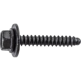AMZ Clips And Fasteners 50 M4.2-1.41 X 25mm Hex Head Sems Tap Screw Black Compatible with GM 11589012