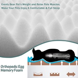 PAGGED Dog Crate Pad 24x17 inch Memory Foam Dog Bed Mat for Small Dog Cat Washable Puppy Sleeping Bed Anti Slip,Brown