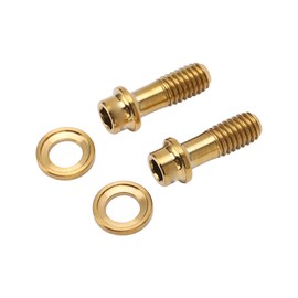 RISK 4pcs/box Titanium Alloy Fixed Screw Set for Sram Brake Disc Road Bike Upgrade AccessoriesRT121 Gold (4pcs/box)