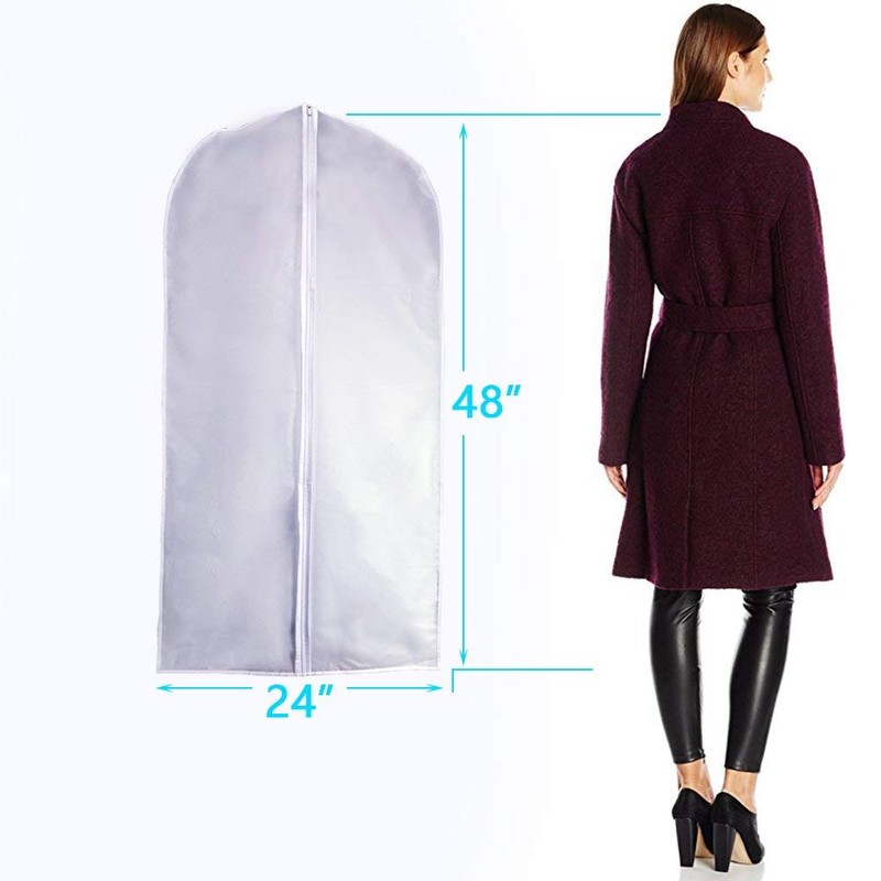 Garment Bag Clear Plastic Breathable Moth Proof Garment Bags Cover