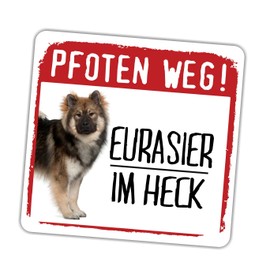 siviwonder Eurasier Paw Path Small Car Sticker Dog Sticker Reflective
