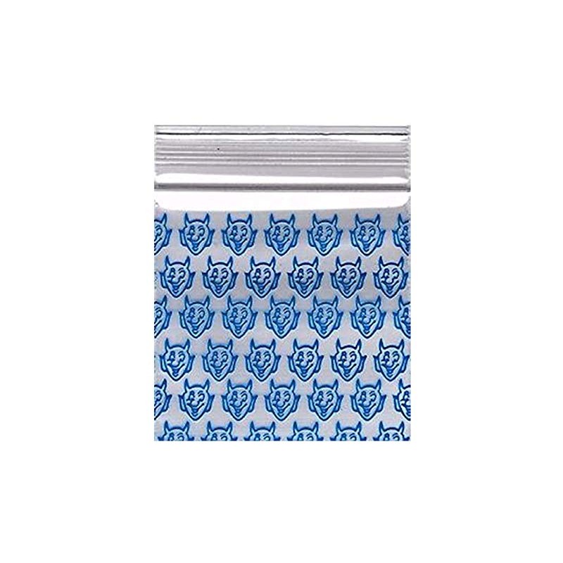 PLASTIC ZIPLOCK BAGGIES 1000-1.25" x 1.25" Devil Design