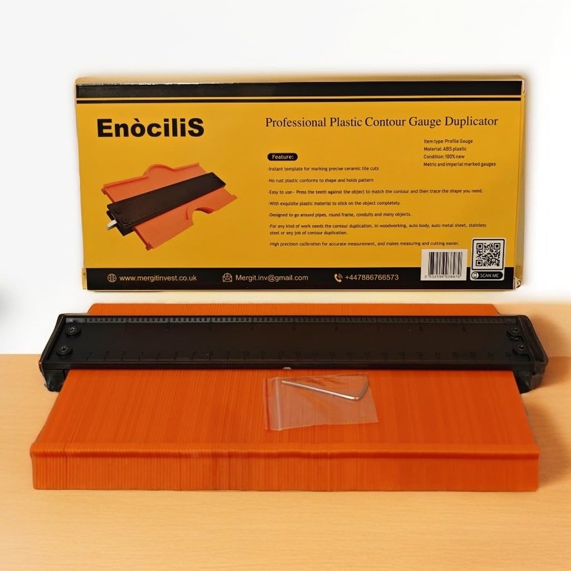 Contour Gauge EnociliS 10 inch with Lock Professional Duplicator, Plastic