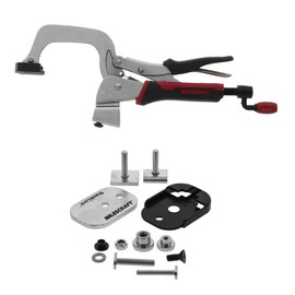 Milescraft 4023 Track Master – Universal T-Track Clamping System. Fits any T-Track. Contains Clamping Base with 1/4in-20, 13x20mm, 23x30mm, 30x35mm T-Track Connectors and Hardware. 3in Clamp Included