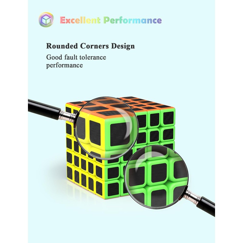 ROXENDA 5X5 Speed Cube, 5X5X5 Puzzle Cube Super-durable Carbon Fiber
