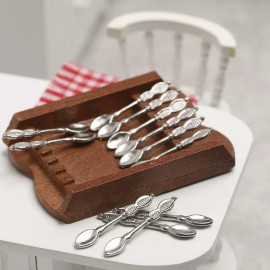 Factory Direct Craft Miniature Collectible Silver Spoon Display Case | Set of 2