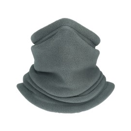 Unbranded Winter Neck Warmer Gaiter Bandana Fleece Tube Scarf Half Face Mask for Men Women - Gray