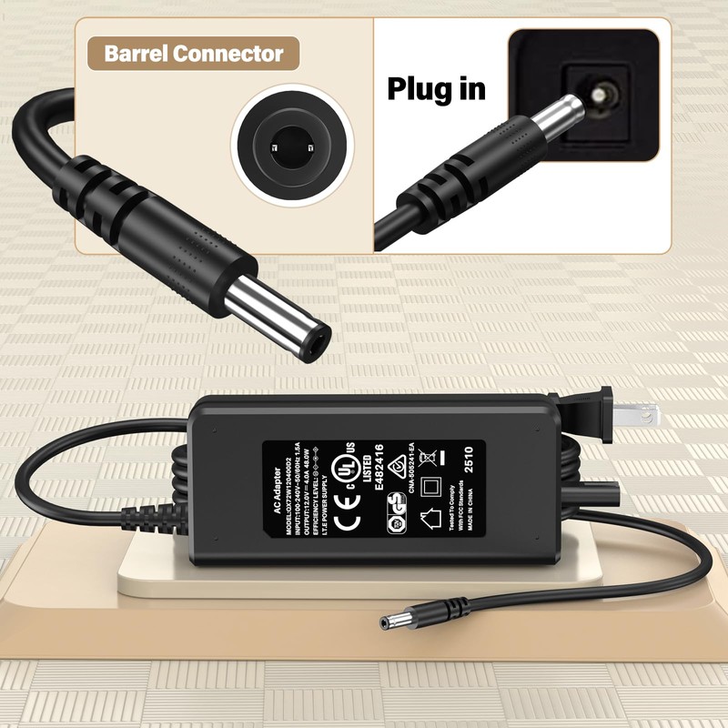 12V Digital Piano Charger Replacement Compatible with Roland PSB-5U FP-10