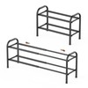 Gonfoam 2-Tier Expandable Shoe Rack,Adjustable Shoe Shelf Storage Organizer Heavy