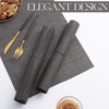 MOSAYT Plastic/Vinyl Placemats Set of 6 - Woven Heat Resistant