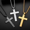 ONLYJUMP Stainless Steel Lord's Prayer Cross Pendant Necklaces for Men