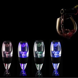 D&Slifei Wine Aerator and Decanter Pourer with LED Light - Unique Aeration Device Quickly Oxidize Wine, Enhances Wine Flavors with Smoother Finish (black,with led light)