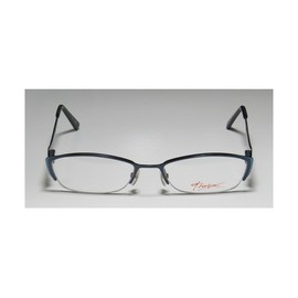 Thalia Almira Womens/Ladies Ophthalmic Hip & Chic Designer Half-rim Spring Hinges Eyeglasses/Glasses (48-17-130, Navy / Blue)