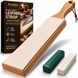 Leather Strop for Knife Sharpening: Double-Sided Genuine Stropping Block