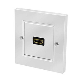 odedo HDMI Wall Socket 1 Port with 1 x HDMI Female / Female White Flush-Mounted Box