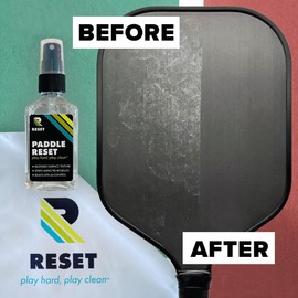 Paddle Reset - Pickleball Paddle Cleaner and Surface Reset - Strips Impacted Residue and Increases Spin and Control, 4 floz, Transparent