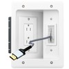TV Cord Hider & in-Wall Cable Management Kit, Dual Outlet