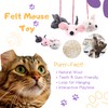 Cat Toy Mouse, 3 Interactive Felt Mice, Eco & Pet-Friendly,