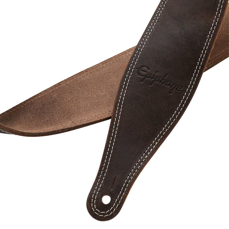 Epiphone Premium Leather Guitar Strap, Brown