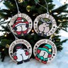 AXAHUHA Jingle Butts Wooden Christmas Ornaments, Merry KissMyAss MerryChristMyAss Christmas