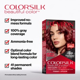 Permanent Hair Color by Revlon, Permanent Blonde Hair Dye, Colorsilk with 100% Gray Coverage, Ammonia-Free, Keratin and Amino Acids, Blonde Shades, 71 Golden Blonde (Pack of 3)