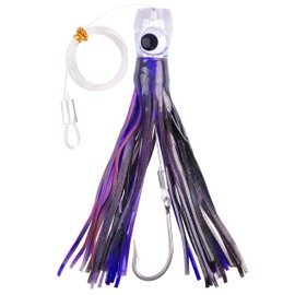 Saltwater Fishing Lures 6/9inch Trolling Lures for Marlin Mahi Tuna Dolphin Shark Big Game Deep Sea Fishing Baits Squid Skirts Rigged Hooks Ocean Gear Tackle