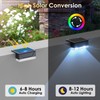 LIANGLOME 12PK Solar Fence Lights Outdoor Waterproof LED - Warm