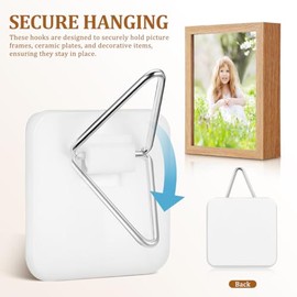 POPETPOP Colgadores De Cuadros Adhesivos: 10 Piezas De Gancho Para Placa De Pared Colgador De Fotos De Pared Soporte De Placa Vertical Decorativo Soporte De Fotos Para Marcos De Pintura De
