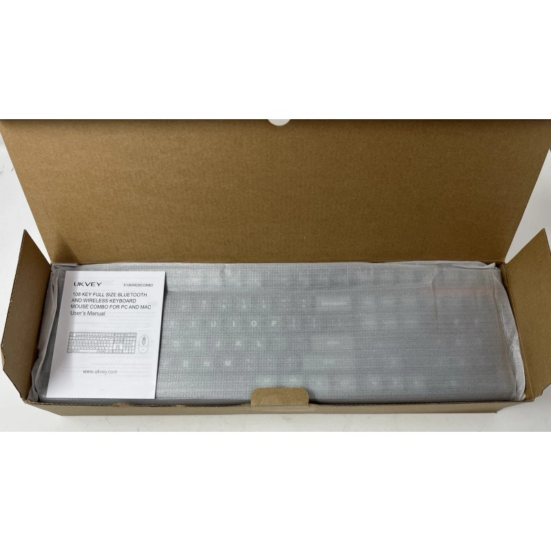 UKVEY Wireless Bluetooth Keyboard & Mouse for Mac & PC