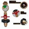 HHXS Pol Propane Refill Elbow Adapter with Propane Tank Gauge,90