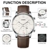 LN LENQIN Mens Watches Leather Strap Watches for Men Analog