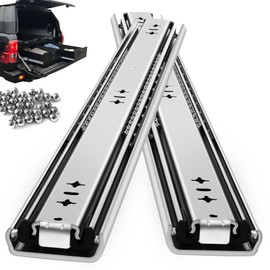 VAGUDE Heavy Duty Drawer Slides 12 14 16 18 20 22 24 26 28 30 32 34 36 40 Inch 205 Lbs Side Mount Full Extension Ball Bearing Rails Rail Tool Box Runner Glide 1 Pair -W:53mm, 30 Inch