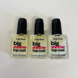 Sally Hansen Lot of 3 Sally Hansen Big Top Coat Shimmer #110 TWINKLE SNOWS