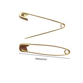 2 Inch 54mm Heavy Duty Steel Large Safety Pins Fastener, Gold Metal Safety Pins for Blankets Crafts Skirts Kilts Knitted Fabric (50pcs)