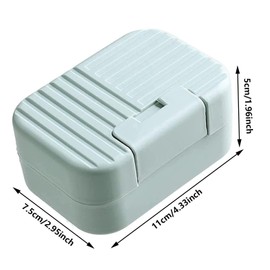 Travel Soap Case Box,2Pcs Soap Box,Soap Dish with Lid,Portable Shower Soap Box,Sealed soap dish with lid,Perfect for Bathroom, Travel, Camp, Gym(pink and blue）