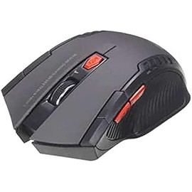 ELLENNE Ratón Gaming inalámbrico inalámbrico 1200 DPI 6 teclas óptico portátil juego PC (negro)