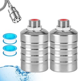 Pack of 2 Float Valves, Stainless Steel Floating Ball Valve, Automatic Water Level Control Valve for Water Tank (Type A (3/4 Inch))