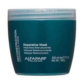 Alfaparf Milano - Máscara reparadora de reconstrucción Semi Di Lino para cabello dañado, sin sulfatos, segura para el cabello teñido, SLS, parabeno y parafina