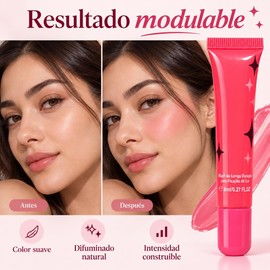 Rubor Líquido Blush Cremoso Para Mejillas Larga Duración 8ml