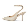 Jessica Simpson Women's Miriale Slingback Ankle Strap Pumps, Soft Ivory,
