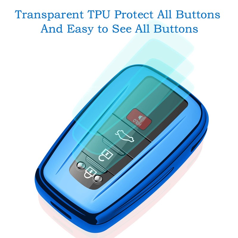 Autophone for Toyota Key Fob Cover with Keychain Soft TPU