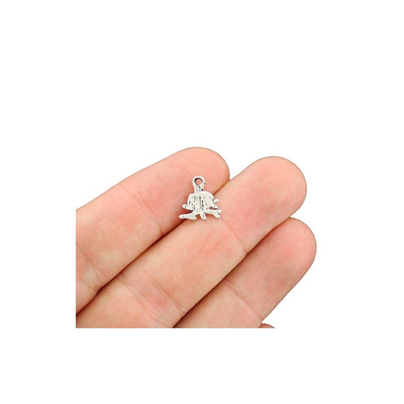 BULK 50 Camp Fire Charms Antique Silver Tone - SC7351