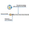 Foset FGA-06, Manguera flexible de 60cm para gas, trenzado aluminio