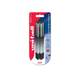 uni-ball Eye Needle UB-185S Extra Fine Rollerball Pens - Black, Pack of 5