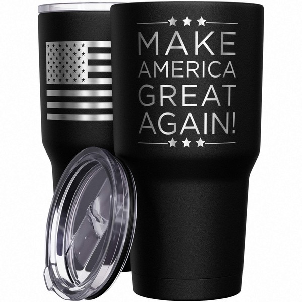 We The People Holsters - Make America Great Again - MAGA - Trump Tumbler - American Flag Coffee Travel Mug - Republican Tumbler - Double Insulated Tumbler - 30 oz