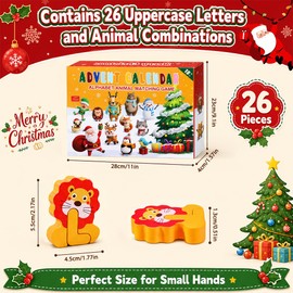 Teeanzo Advent Calendar ABC Animal Alphabet Matching Toddler Learning Toy