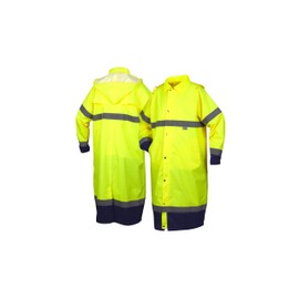 Pyramex RRWC3110X2 PU/Poly hi vis 48" raincoat - size 2X large